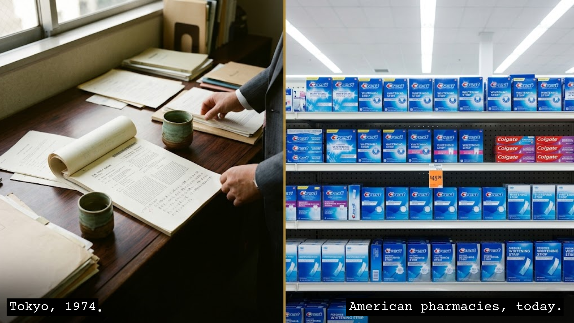 Tokyo, 1974 vs American pharmacies today
